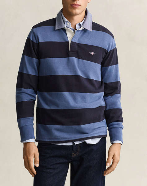 GANT БЛУЗА С ДЪЛЪГ РЪКАВ REG CHAMBRAY STRIPE HEAVY RUGGER