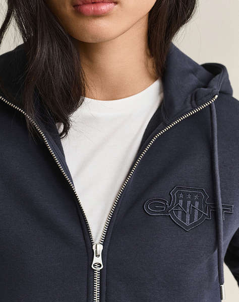 GANT ЖИЛЕТКА СУИТШЪРТ REG TONAL SHIELD ZIP HOODIE