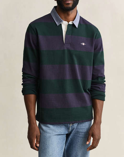 GANT БЛУЗА С ДЪЛЪГ РЪКАВ REG CHAMBRAY STRIPE HEAVY RUGGER