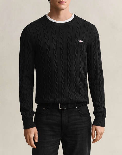 GANT ПУЛОВЕР С ДЪЛЪГ РЪКАВ COTTON CABLE C-NECK