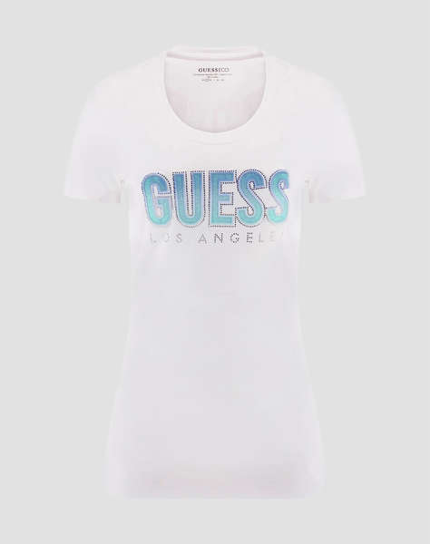 GUESS CN SS GLITTER DEGRADE LOGO TEE ДАМСКА БЛУЗА