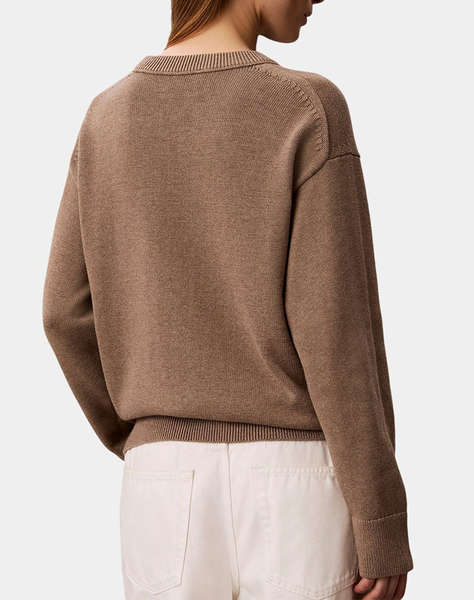 CALVIN KLEIN JEANS CONTRAST LOGO LS SWEATER
