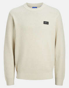 JACK&JONES JORPORTLAND BADGE KNIT CREW NECK