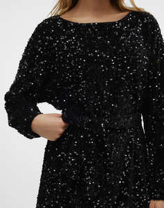 VERO MODA VMBELLA LS BOATNECK SHORT DRESS JRS