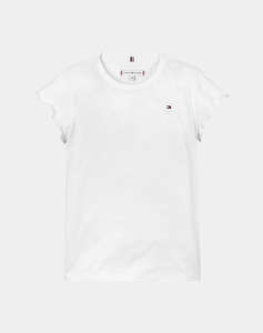 TOMMY HILFIGER ESSENTIAL RUFFLE SLEEVE TOP S/S
