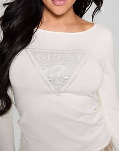 GUESS LS TRIANGLE LOGO ELIZA SWTR ДАМСКИ ПУЛОВЕР