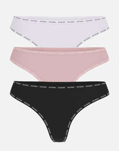 GUESS 3 PACK BASIC THONG ДАМСКО БЕЛЬО