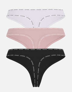 GUESS 3 PACK BASIC THONG ДАМСКО БЕЛЬО