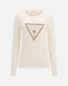 GUESS IVORY TRIANGLE LOGO RN LS SWTR Детска блуза