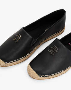 TOMMY HILFIGER TH LOGO LEATHER ESPADRILLE