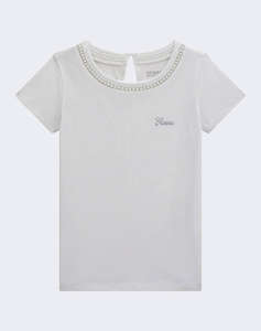 GUESS SS T-SHIRT W/PEARLS_CEREMONY ДЕТСКА ТЕНИСКА GIRL