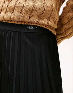 TOMMY HILFIGER FLUID PLEATED PULL ON MIDI SKIRT