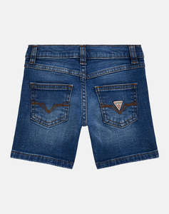 GUESS STRETCH DENIM SHORTS - CO CRISSCROSS COMFORT INDIGO КЪСИ ПАНТАЛОНИ B