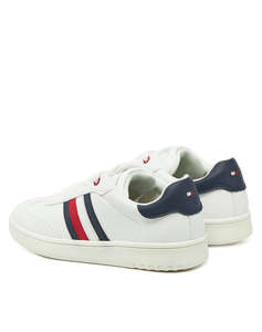 TOMMY HILFIGER STRIPE LOW CUT LACE-UP SNEAKER