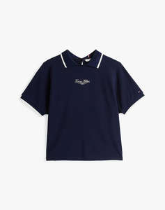 TOMMY HILFIGER SCRIPT CREW-NK POLO SS