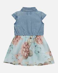 GUESS MIXED FABRICS SS DRESS Детска рокля GIRL
