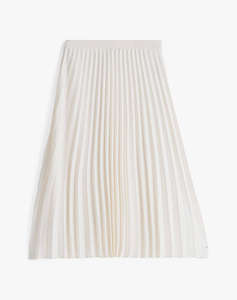 TOMMY HILFIGER FLUID PLEATED PULL ON MIDI SKIRT