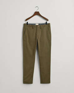 GANT TROUSERS SLIM TWILL CHINOS