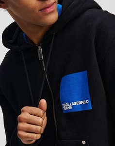 KARL LAGERFELD KLJ REG BOX LOGO ZIP HOODIE