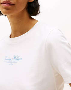 TOMMY HILFIGER REG SCRIPT C-NK TEE SS