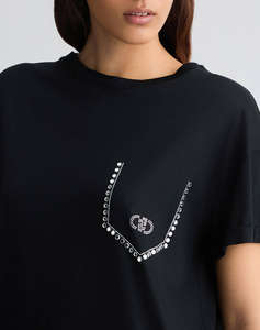 LIUJO WHITE_WA5J01__ECS T-SHIRT MODA M/C ДАМСКА БЛУЗА