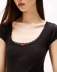TOMMY JEANS TJW POINTELLE A-LINE DRESS EXT