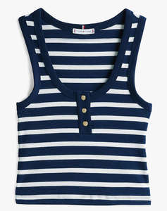TOMMY HILFIGER SLIM HENLEY GB SCOOP-NK TANK TOP