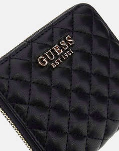GUESS ECO RIANEE SLG SMALL ZIP AROUD Дамски портфейл (Размери: 11 x 9 x 2 см)