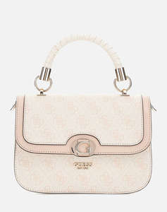 GUESS ORLINA LOGO TOP HANDLE FLAP ДАМСКА ЧАНТА(Размери: 22 x 14 x 5см.)