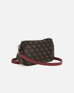 GUESS NOELLE DBL POUCH CROSSBODY ДАМСКА ЧАНТА(Размери: 24 x 14 x 5см.)
