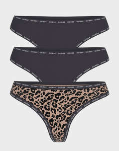GUESS 3PACK PRINTED BASIC THONG ДАМСКО БЕЛЬО