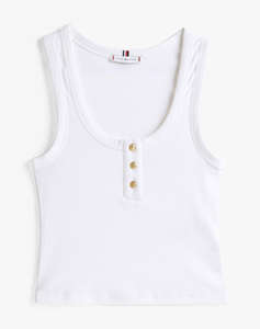 TOMMY HILFIGER SLIM HENLEY GB SCOOP-NK TANK TOP