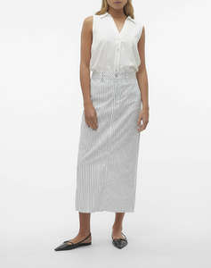 VERO MODA VMMYMILO SL V-NECK SHIRT WVN GA