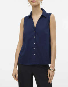 VERO MODA VMMYMILO SL V-NECK SHIRT WVN GA