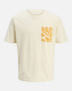 JACK&JONES JORSPLIT AOP POCKET TEE SS CREW NE JNR