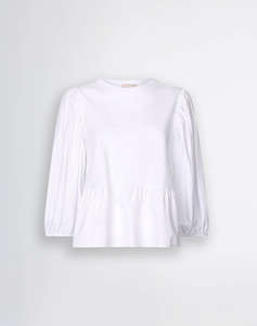 LIU JO WHITE_WA5J45__3.0 TUNICA JERSEY WOMENS BLOUSE