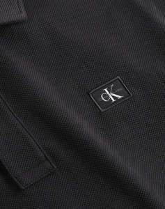 CALVIN KLEIN JEANS WOVEN LABEL POLO