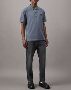 CALVIN KLEIN JEANS WOVEN LABEL POLO