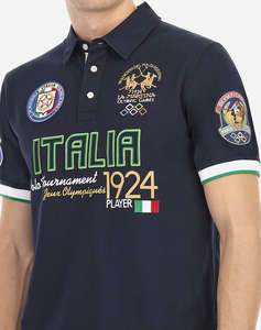 LA MARTINA ТЕНИСКА POLO KM MAN S/S POLO PIQUET STRETCH