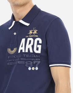 LA MARTINA ТЕНИСКА POLO KM MAN S/S POLO PIQUET STRETCH