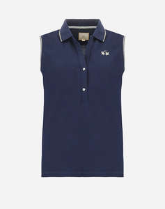 LA MARTINA ТЕНИСКА POLOXM WOMAN SLEEVELESS POLO PIQUET S