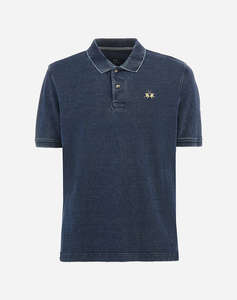 LA MARTINA ТЕНИСКА POLO KM MAN S/S POLO INDIGO PIQUET
