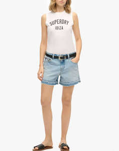 SUPERDRY D2 SDSW SPORT LUXE FITTED TANK WOMENS BLOUSE