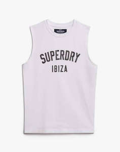 SUPERDRY D2 SDSW SPORT LUXE FITTED TANK WOMENS BLOUSE