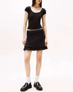 TOMMY JEANS TJW SLIM SH POINTELLE SS TEE EXT