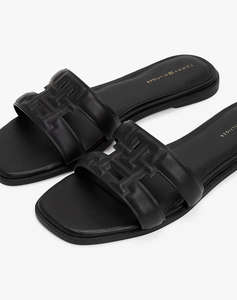 TOMMY HILFIGER TH LOGO STRAP MULE