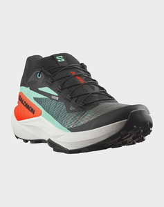 SALOMON TRAIL RUNNING - GENESIS GENESIS BLACK / ELECTRIC GREEN / CHERRY TOMATO MENS SHOE