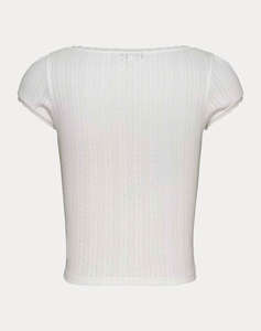TOMMY JEANS TJW SLIM SH POINTELLE SS TEE EXT