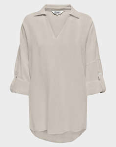 ONLY ONLCARO 3/4 LINEN BL TUNIC CC PNT