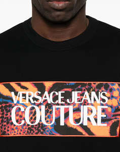 VERSACE JEANS 78GAHE04CJ00E 78UP601 R LOGO PATCH ANIMALIER Мъжка тениска